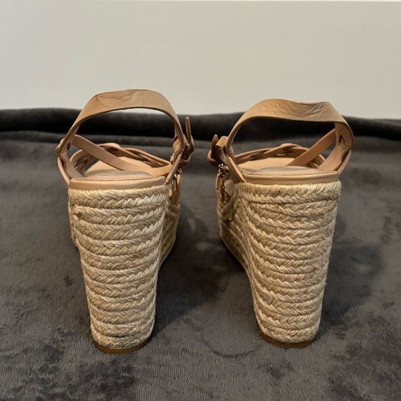 Coach Dottie Nude High Heel Wedge Sandals - Picture 9 of 12